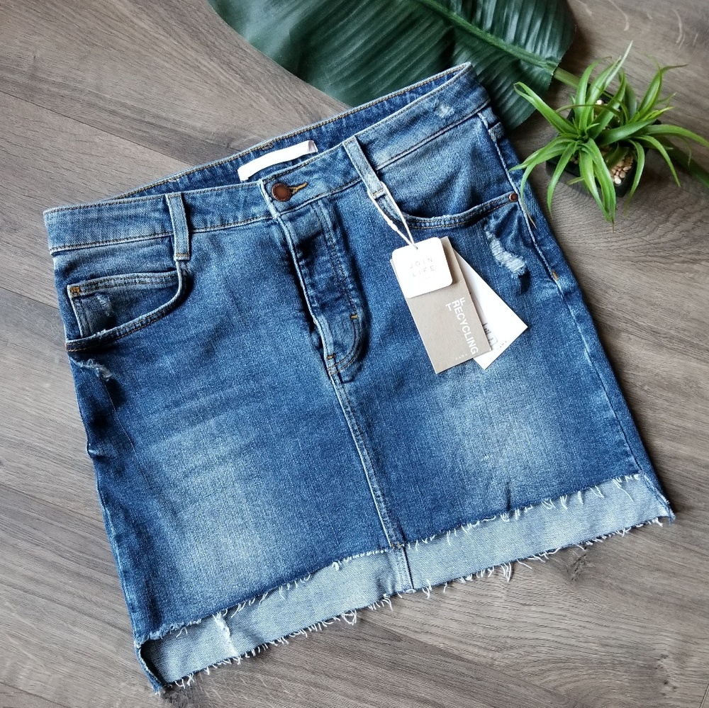 Zara denim mini skirt
